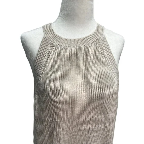 ♥️SOLD♥️𝅺Gentle Fawn Jasper Halter Neck Ribbed Strappy Crochet Top Cream Size L - Picture 5 of 10